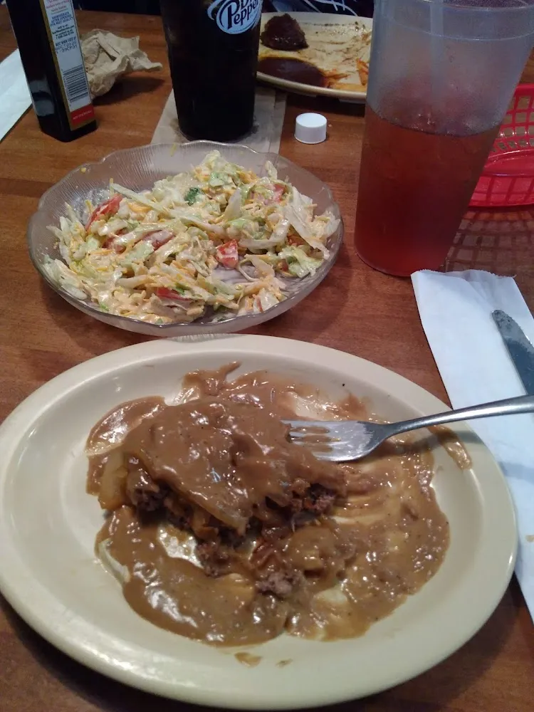 Hamburger Steak and Salad Plate